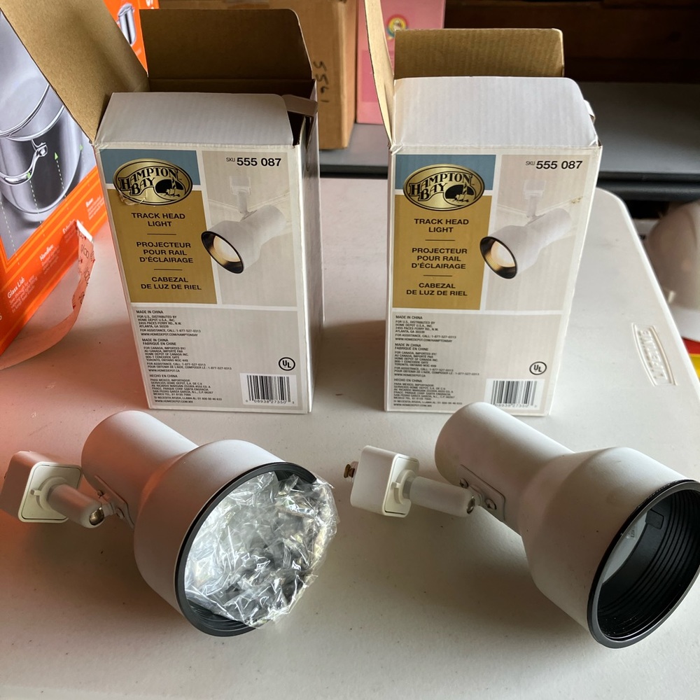 Matte white track lighting
